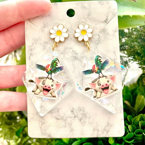 Moana Acrylic Earrings - Picture 2 of 5